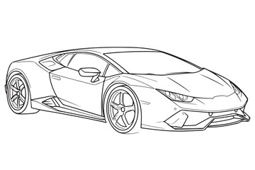 high quality vector illustration of a sleek modern sports car