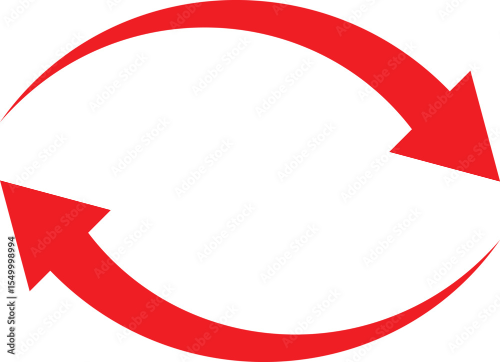 Poster set of red direction curve arrow symbol vector illustration.
