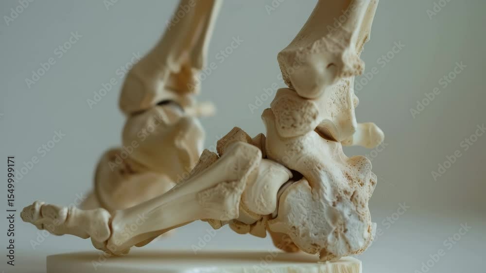 Poster detailed exploration of human ankle anatomy model showcasing intricate skeletal structure and joint 