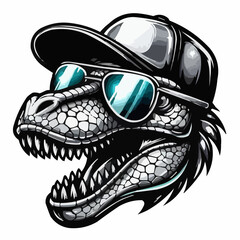 Naklejka premium stylized version of a cool dinosaur 26
