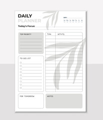 Daily Planner – A4 Printable & Editable Schedule Template