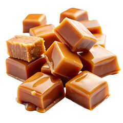 Butterscotch Cubes A Sweet Treat isolated on transparent baackground