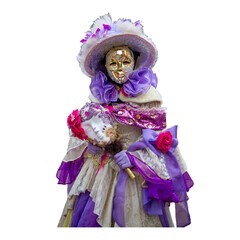 Venice carnival mask isolated on white background