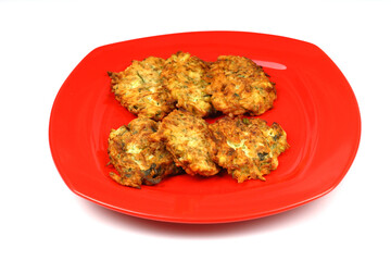 Mucver, Turkish traditional food. (Turkish cuisine) Homemade Food with Zucchini.