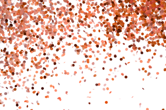 Abstract orange and brown confetti explosion