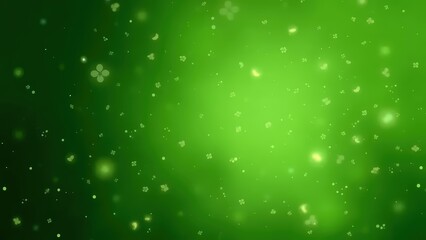 Obraz premium Abstract Green background, shamrocks ,Patrick Day party Illustration