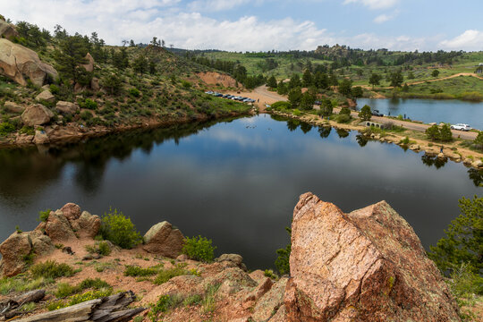 Beautiful Summer Landscape in Curt Gowdy State Park in Cheyenne, Wyoming