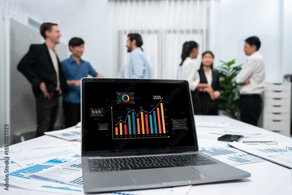 Poster business data dashboard provide business intelligence analytic for marketing strategy planning brisk
