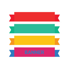 Bold Rectangular Promotional Banners in Colorful Style