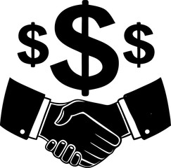 hand holding dollar sign