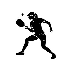 a black silhouette of a tennis player hitting a ball with a racket ball, baseball player, black, hit, man, racket, silhouette, tennis player