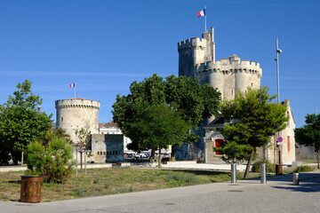 Famous towers  at  La Rochelle in France