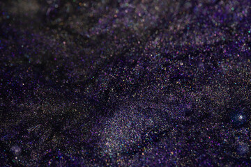 Macro shot of deep purple cosmic shimmer