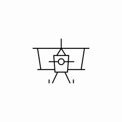 biplane front view icon sign vector © Shahin