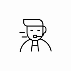 call center agent icon sign vector