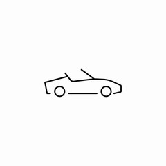 convertible car open roof icon sign vector