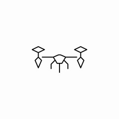 drone line art icon sign vector