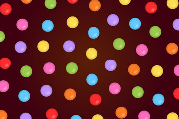 Candy Coated Chocolate Buttons Background