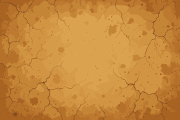Ancient paper texture background. Old vintage parchment with cracks and stains. Grunge weathered manuscript surface. Abstract vector of cracked dry earth, desert floor, or drought concept.
