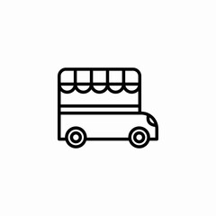 food truck shop icon sign vector