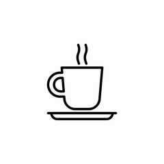 hot beverage cup icon sign vector