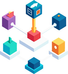 Obraz premium vector isometric building