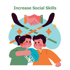 Preschool Sport. Flat Vector Illustration