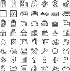 Real estate and business icon set in vector design style