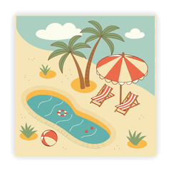 Hand Drawn Summer Vacation Elements
