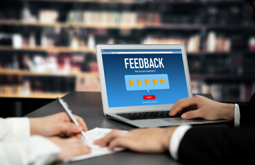 Customer feedback and review analysis by brisk computer software for corporate business