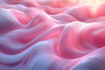 Obraz premium Abstract pink waves background with light effect and fine dotted details. Perfect for soothing backgrounds, feminine designs or artistic presentations.
