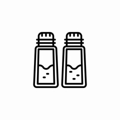 salt shaker pair pepper icon sign vector