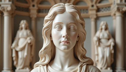 Naklejka premium Sunlight filtering through oak leaves in summer forest, nature's beauty