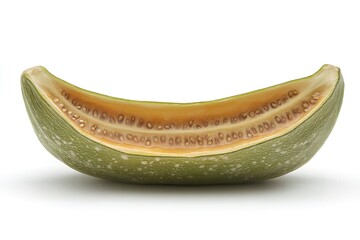 Halved Green Calabash Fruit Showing Seeds and Pulp Healthy Tropical Food