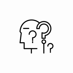 thinking question marks icon sign vector