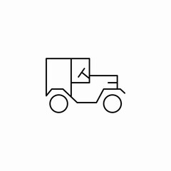 truck side view icon sign vector