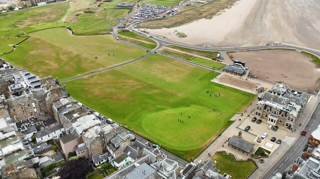 St Andrews Old Course, the oldest golf course in the world,  Scotland, UK