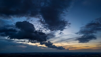 transition from day through night fast moving clouds to dark night sky