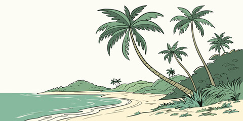palm trees on the beach