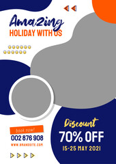 Vector business card design concept with logo and text elements on a web style layout