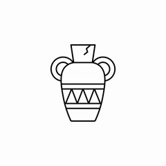 amphora pattern vase icon sign vector