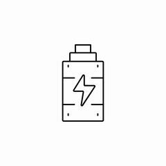 battery lightning bolt icon sign vector