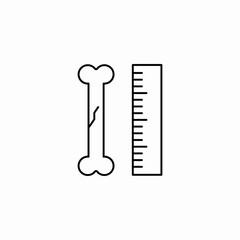 bone ruler measurement icon sign vector