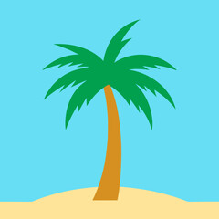 palm tree on the beach