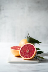 fresh red grapefruit