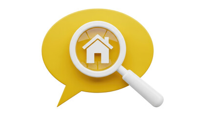 Isolated House Search Icon