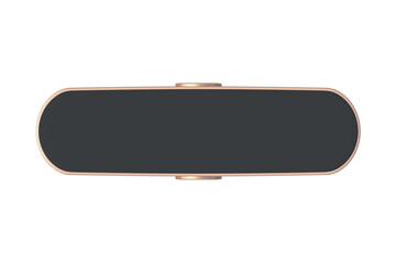 One balance board isolated on white background. Equipment for training. Deck for fitness. Top view. 3d render
