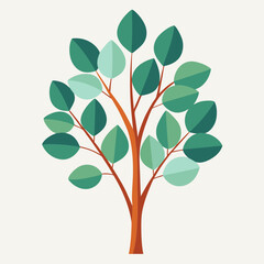 Obraz premium Simple Dogwood Tree Line Art Icon