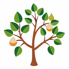 Simple Elm Tree Line Art Icon