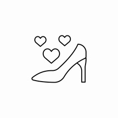 bridal heel shoe icon sign vector